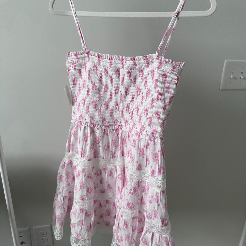 Altar'd State Small White/Pink Floral Dress New with Tags